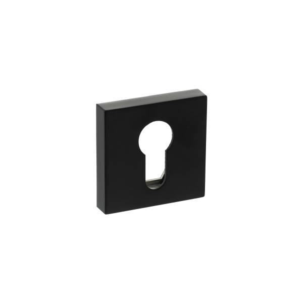 SPESCEMB Senza Pari Euro Escutcheons on Minimal Square Rose - Matt Black