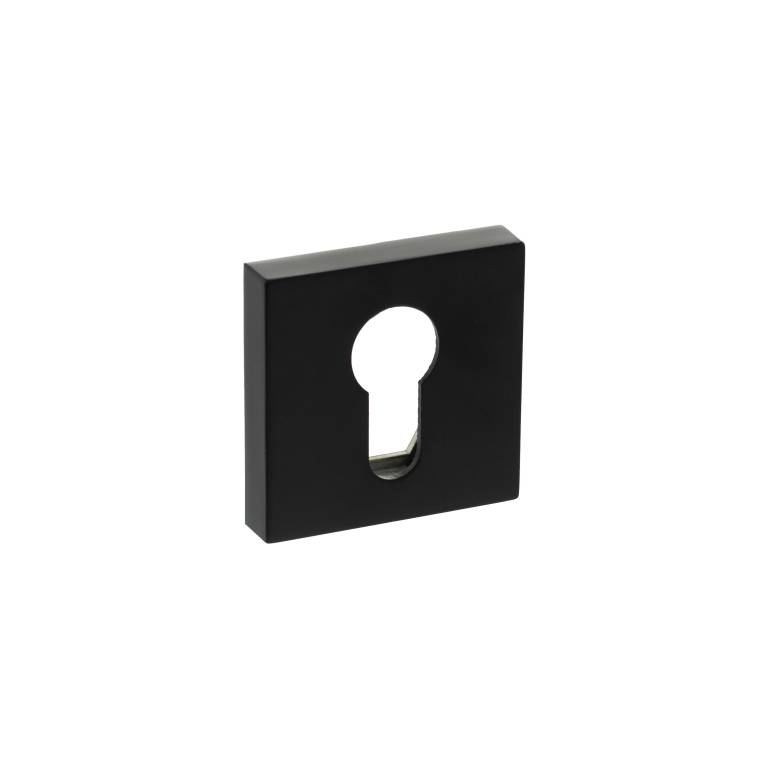 SPESCEMB Senza Pari Euro Escutcheons on Minimal Square Rose - Matt Black