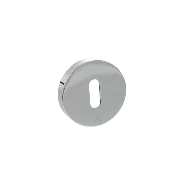 SPRESCKPC Senza Pari Key Escutcheons on Minimal Round Rose - Polished Chrome