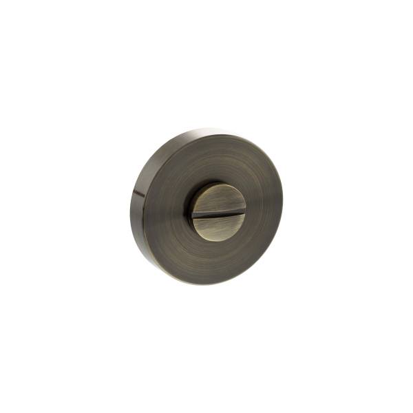 SPRKWCAB Senza Pari Knurled WC Turn and Release on Minimal Round Rose - Antique Brass - Image 2