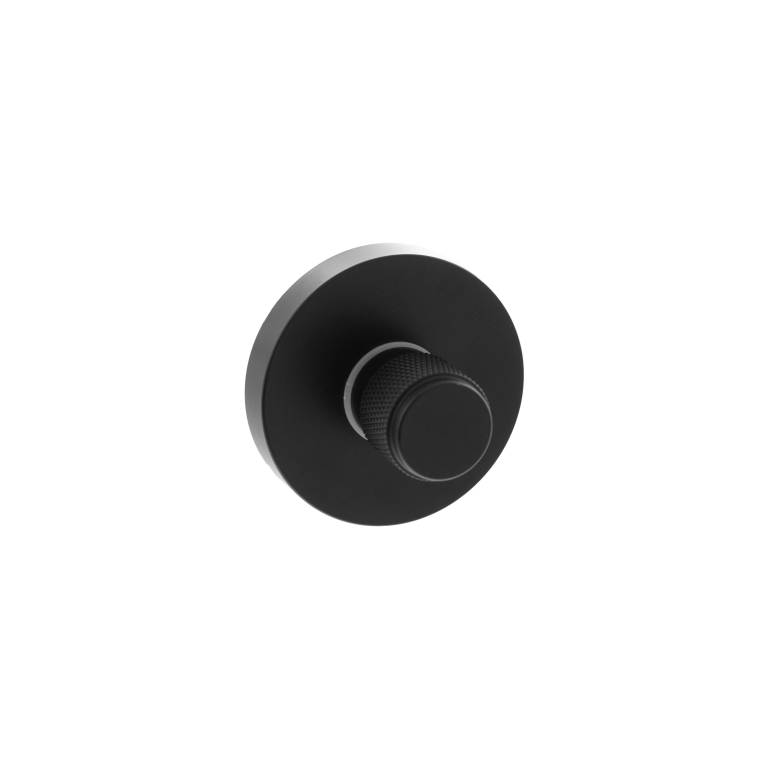 SPRKWCMB Senza Pari Knurled WC Turn and Release on Minimal Round Rose - Matt Black