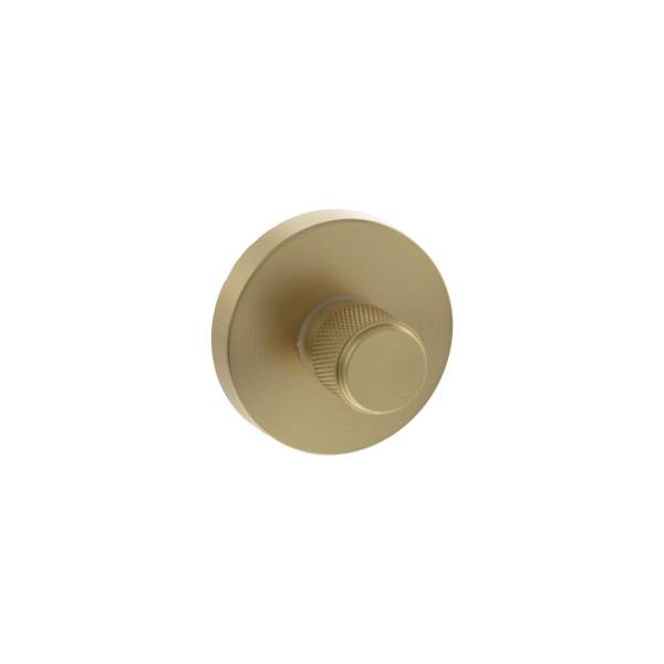 SPRKWCSB Senza Pari Knurled WC Turn and Release on Minimal Round Rose - Satin Brass