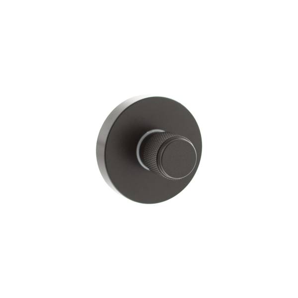 SPRKWCUDB Senza Pari Knurled WC Turn and Release on Minimal Round Rose - Urban Dark Bronze