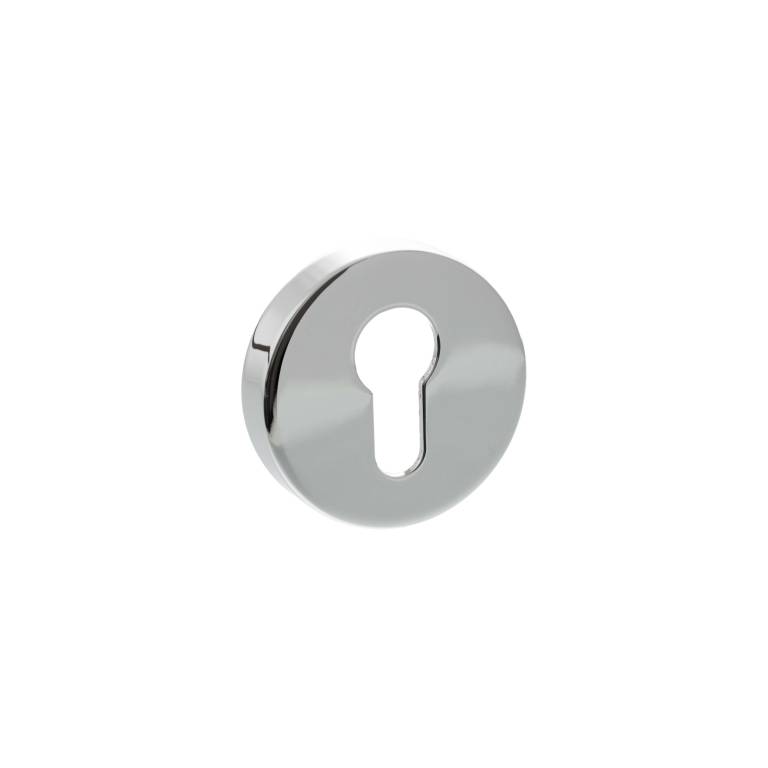 SPROESCEPC Senza Pari Euro Escutcheons on Round Rose - Polished Chrome