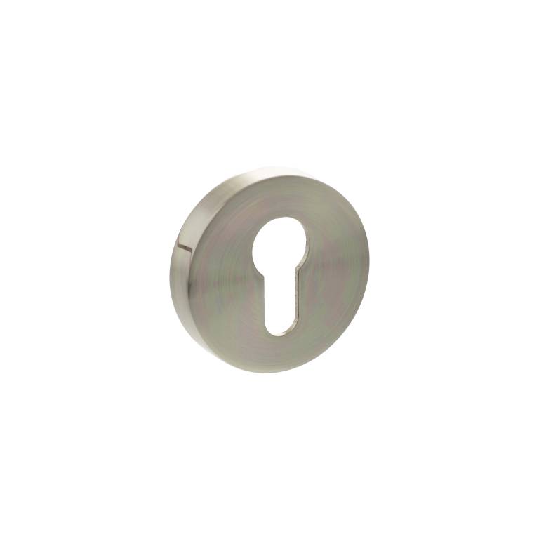 SPROESCESN Senza Pari Euro Escutcheons on Round Rose - Satin Nickel